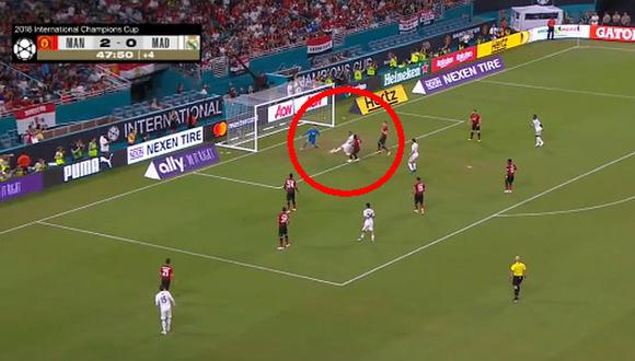 Real Madrid vs. Manchester United: el gol de Benzema para el descuento 2-1. (Foto: captura de video)