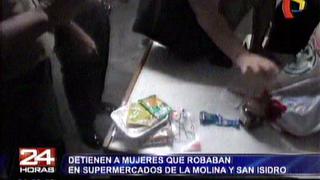 Caen tenderas por robar supermercados de La Molina y San Isidro