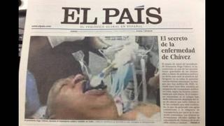 "El País" paralizó reparto de edición impresa por falsa foto de Hugo Chávez