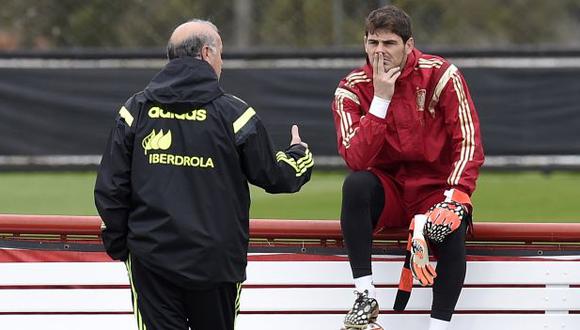Vicente del Bosque confesó no haber hablado aún con Casillas tras operación del arquero español. (Foto: AFP)