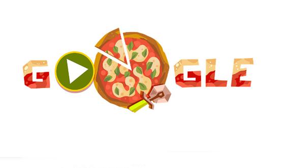 Homenaje a las pizzas con un doodle interactivo. (Foto: Google)