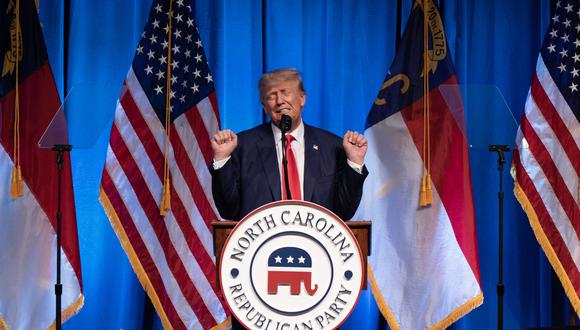 El expresidente de los Estados Unidos y aspirante a la presidencia de 2024, Donald Trump. (Foto de ALLISON JOYCE / AFP)