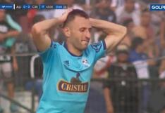 Alianza Lima vs. Sporting Cristal: Horacio Calcaterra falló una clara ocasión de gol y perdonó a los íntimos