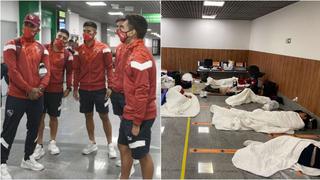 La travesía de Independiente en Brasil: jugadores durmieron en aeropuerto tras positivos por coronavirus | FOTO