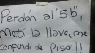 Joven dejó inédito mensaje al abrir departamento de su vecina