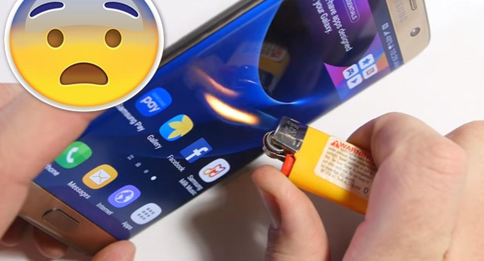 Quisieron probar la resistencia del Samsung Galaxy S7 y prendieron un encendedor cerca de su pantalla. El resultado te dejará con la boca abierta. (Foto: Captura)