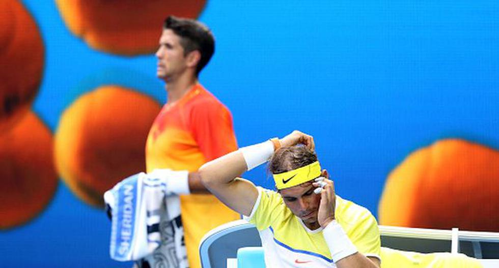 Foto de Getty Images del partido en Australia Open entre Rafael Nadal y Fernando Verdasco.