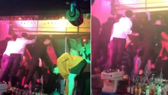 Accidente en un club nocturno en Corea del Sur dejó dos muertos. Una estructura del local colapsó. (Foto: Captura divulgada en Twitter por @NieuwsNu123)