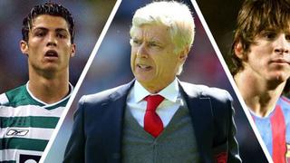 Arsene Wenger rememoró la vez en que intentó fichar a Cristiano Ronaldo y Leo Messi para el Arsenal