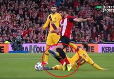 Barcelona vs. Bilbao: Messi abrumado, cometió terrible falta contra García y el árbitro sólo le mostró la amarilla [VIDEO]