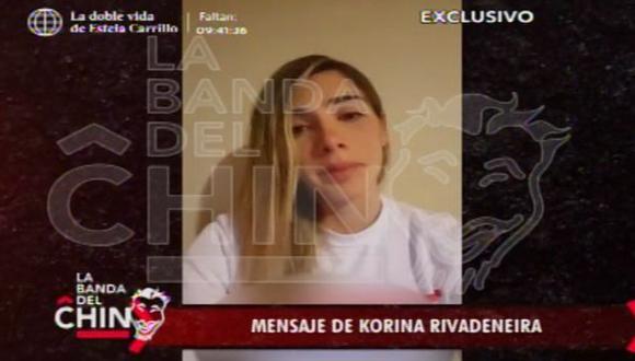 Korina Rivadeneira se esconde de la policía. (Foto: Captura de tv)