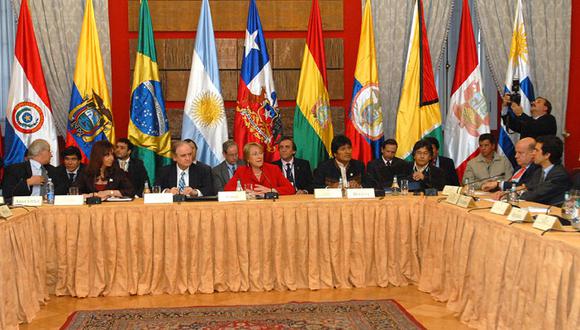 La primera reunión de Unasur tuvo lugar en 2008  Fuente: El Mercurio de Chile/ GDA