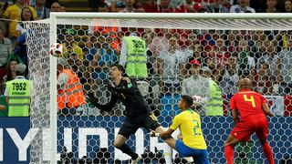 Brasil vs. Bélgica: el palo salvó el arco belga tras un córner