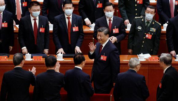 XI Jinping después de su discurso en el congreso del Partido Comunista de China. (REUTERS).