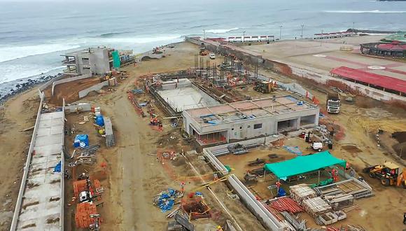 Aúns e encuentran en ejecución las obras en el Centro de Alto Rendimiento de Surf en Punta Rocas.