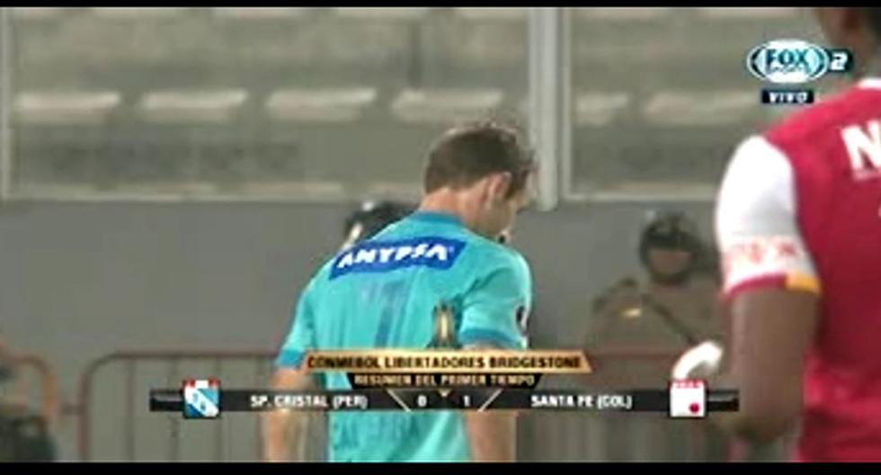 Sporting Cristal no pudo con Santa Fe en el estadio Nacional por Copa Libertadores. (Foto: captura)