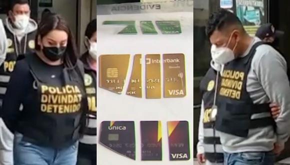 Una pareja de colombianos fueron detenidos tras integrar banda dedicada a robar tarjetas bancarias para realizar transferencias fraudulentas. (Foto: América Noticias)