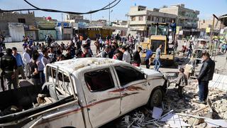 La destrucción provocada por el atentado terrorista en Bagdad