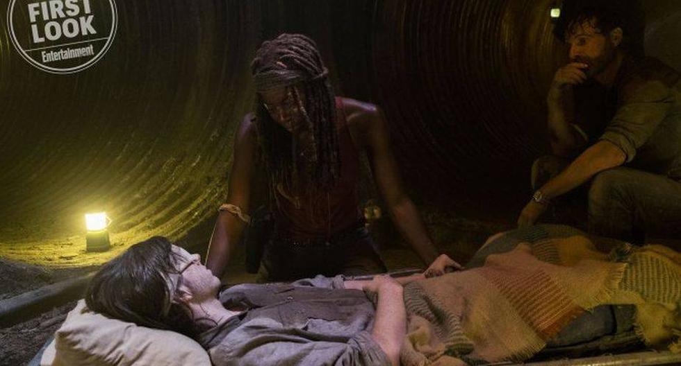 Carl fue mordido por un walker cuando intento ayudar Siddiq, así que su muerte es inevitable (Foto: The Walking Dead / AMC)