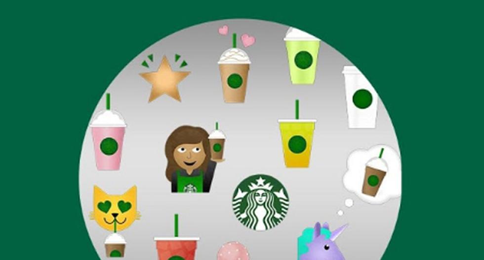 Si eres un fanático de Starbucks debes usar sí o sí estos emojis con tus amigos de WhatsApp o Facebppl Messenger. ¿Te animas a descargarlos? (Foto: Captura)