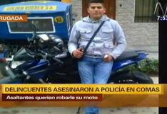 Comas: policía es asesinado a balazos por resistirse al robo de su moto | VIDEO
