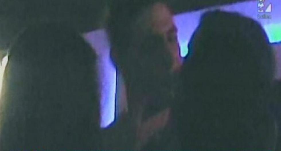 Facundo González sorprende a Liliana Castro Manarelli y le roba beso en discoteca. (Foto: Captura de video / Latina)