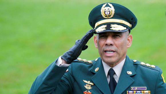 El Comandante del Ejército de Colombia, Eduardo Zapateiro, asiste a la ceremonia de toma de posesión en reemplazo del General Nicacio Martínez, el 30 de diciembre de 2019. (RAUL ARBOLEDA / AFP).