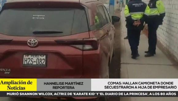 Hallan en Ventanilla la camioneta usada en el secuestro de la hija de un empresario en Comas. (Foto: RPP TV)
