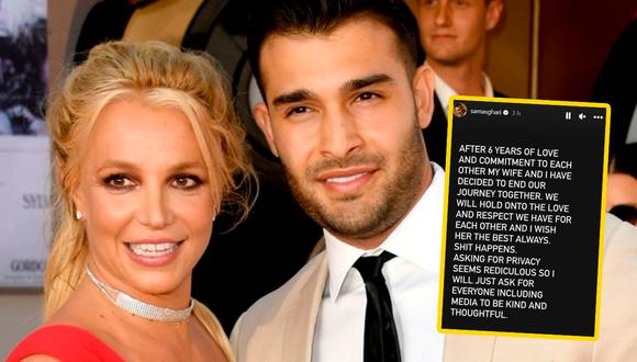 Sam Asghari anunció su divorcio con Britney Spears tras 6 años de relación | Foto: Composición EC