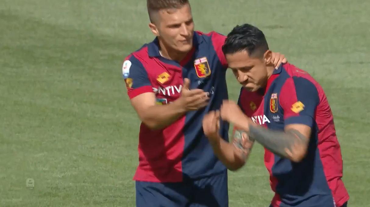 Gianluca Lapadula marcó un gol en el empate del Genoa por la Serie A. (Captura: Serie A)