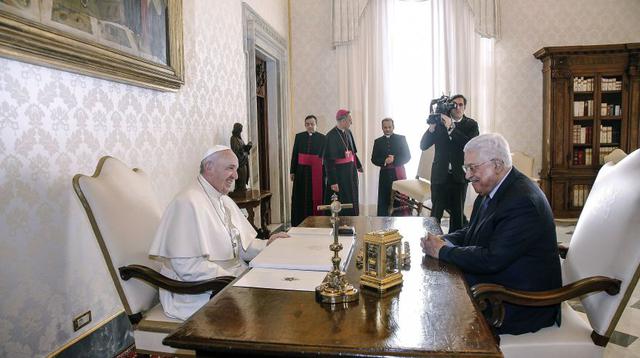 Papa y presidente de Palestina se reunieron en Vaticano [FOTOS] - 3