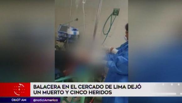 Balacera en el Cercado de Lima dejó un muerto y cinco heridos en loza deportiva (Captura: América Noticias)