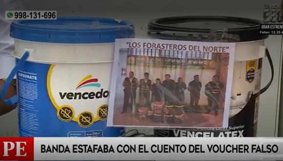 San Martín de Porres: Detienen a sujetos que presuntamente estafaron con la modalidad del “voucher falso”. Foto: Captura América Noticias