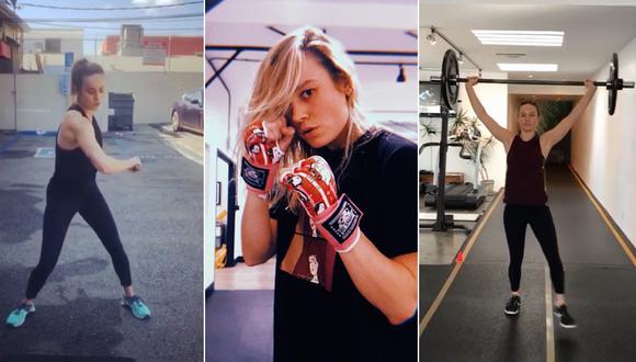 Los ejercicios de Brie Larson. (Foto: Instagram)
