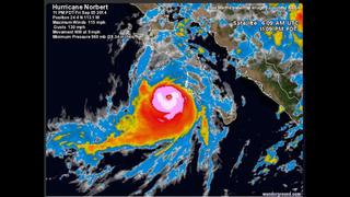 Huracán Norbert llega a categoría 3 y afecta a México