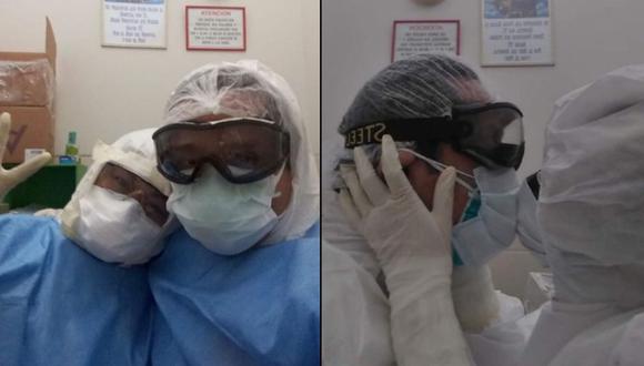 Piura: pareja de médicos intensivistas salvan vidas del COVID-19 en Hospital Santa Rosa. (Foto: Facebook)