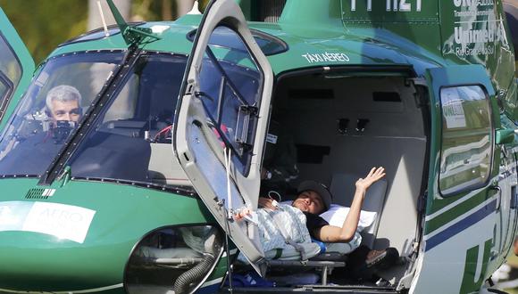 Neymar abandonó en helicóptero la concentración de Brasil