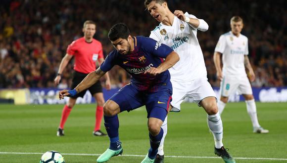 La etapa inicial del Barcelona vs. Real Madrid, por la liga española, fue vibrante. Luis Suárez y Cristiano Ronaldo marcaron golazos. (Foto: Reuters)