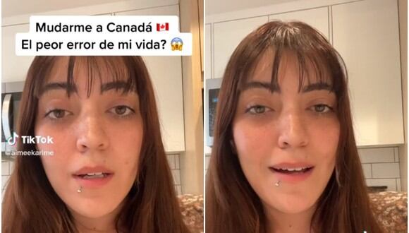 El relato viral de una mexicana que se arrepiente de vivir en Canadá. (Foto: @aimeekarime / TikTok)