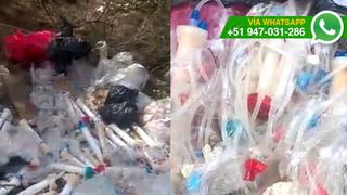 Piura: abandonan material médico en la ribera del río [VIDEO]