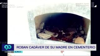 Chorrillos: el cadáver de su madre fue robado de cementerio