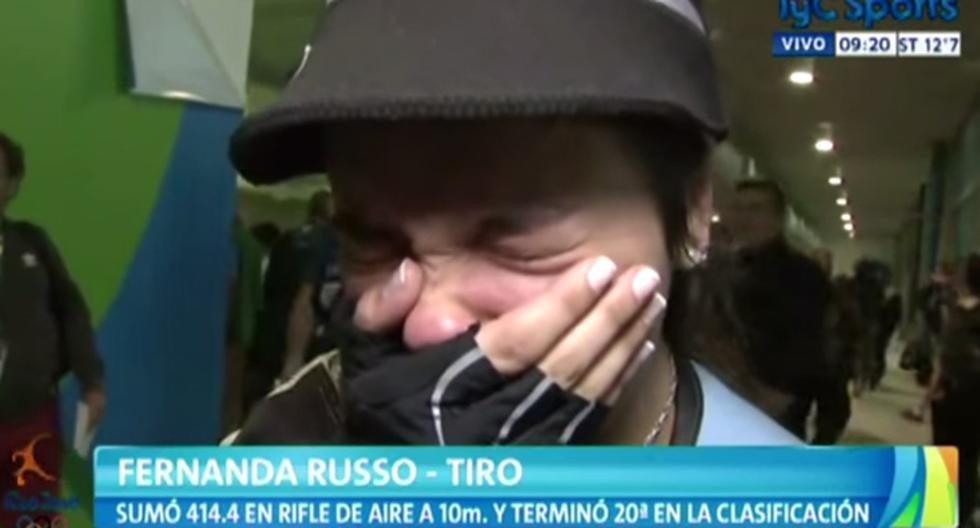 Fernanda Russo emocionó a toda Argentina luego de su participación en tiro de 10 metros femenino. (Foto: Captura)