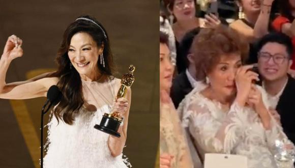 Michelle Yeoh se llevó la estatuilla de oro como ‘Mejor actriz’ y brindó un emotivo discurso dedicado a las mujeres y a todas las madres del mundo.