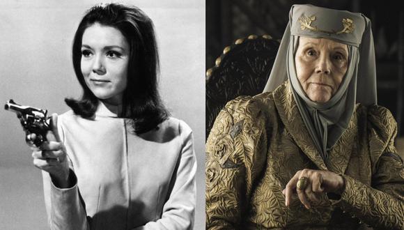 Además de ser Olenna Tyrell en "Game of Thrones", Diana Rigg participó en la recordada serie de espías "The Avengers". Fotos: ITV/ HBO.