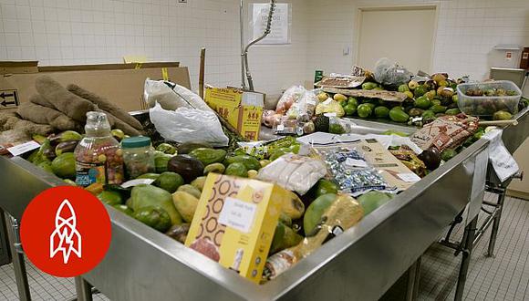 Solo en un mes, en el JFK se procesaron a 1,5 millones de pasajeros. Se calcula que entre frutas y verduras se examina entre 200 y 300 kilos de comida cada día en un solo terminal. (Foto: YouTube)