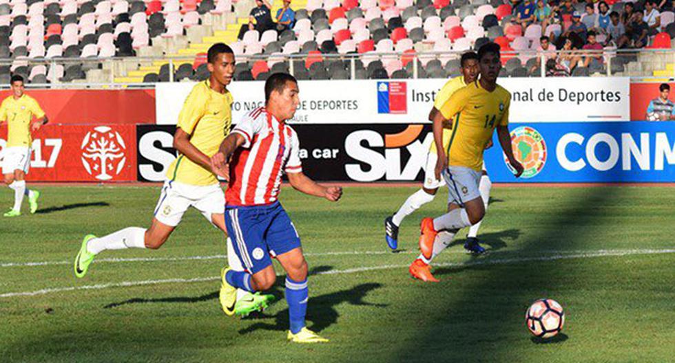 Las selecciones de Brasil y Paraguay empataron a un gol por lado en la fecha 4 del Sudamericano Sub 17. (Foto: APF)