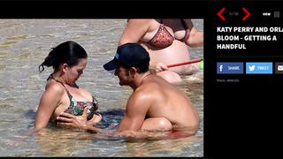 Katy Perry y Orlando Bloom son captados así en playa de Italia