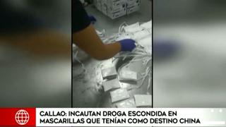 Callao: incautan droga escondida en mascarillas que iban a ser enviadas a China 