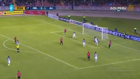 Christofer Gonzáles se perdió una clara opción de gol en el Alianza Lima vs. Melgar. El duelo se disputó en el Estadio Monumental UNSA de Arequipa (Foto: captura de pantalla)