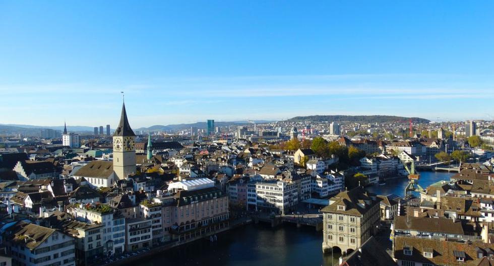 Vista de la ciudad de Zurich, capital financiera de Suiza. (Foto: Pixabay)